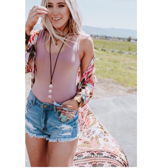 1 LEFT! Black & Mauve Seamless Bodysuit Set - Picture 6 of 8